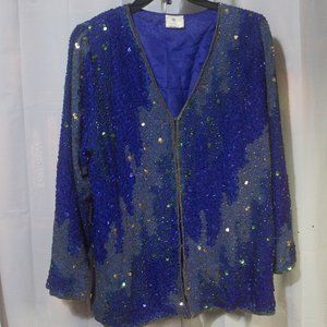 Dazzling Women's Sequin Top Made in India Size Medium